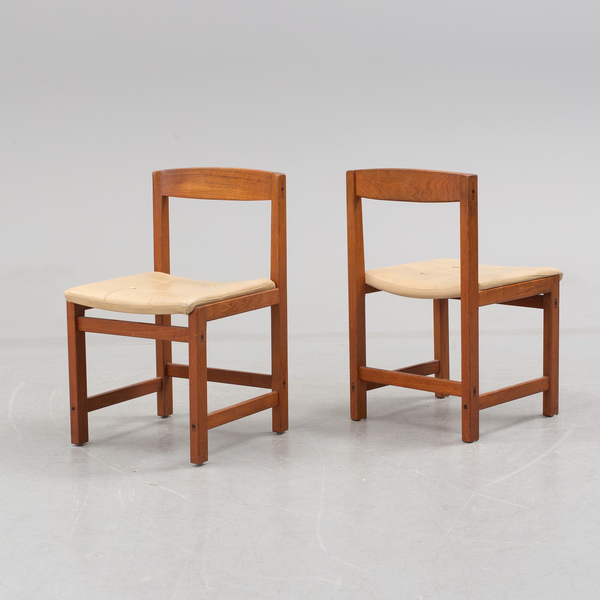 A set of eight 20th century chairs.