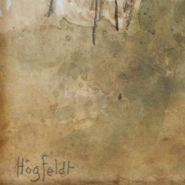 ROBERT HÖGFELDT, akvarell, sign.