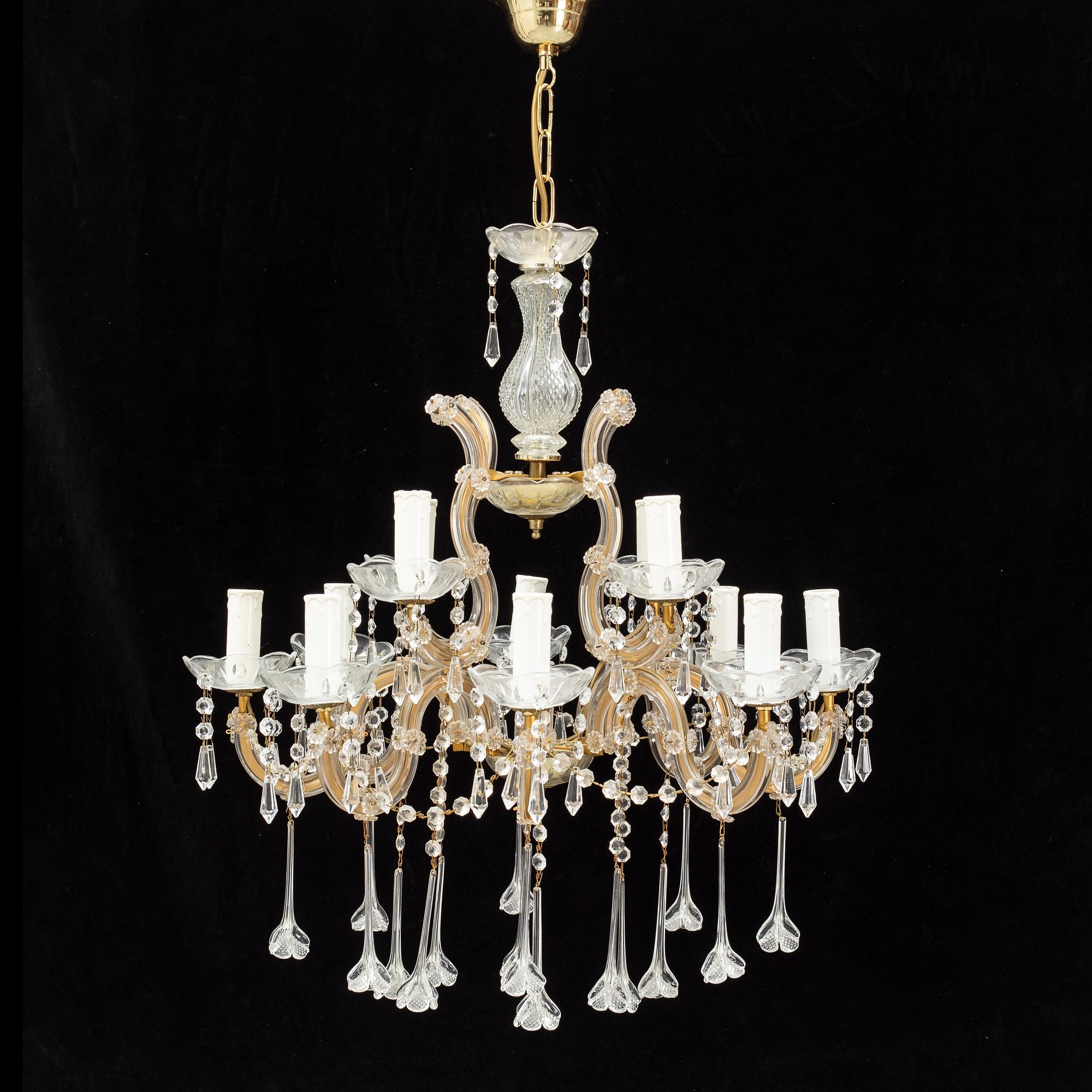 A chandelier from the second half of the 20th Century.