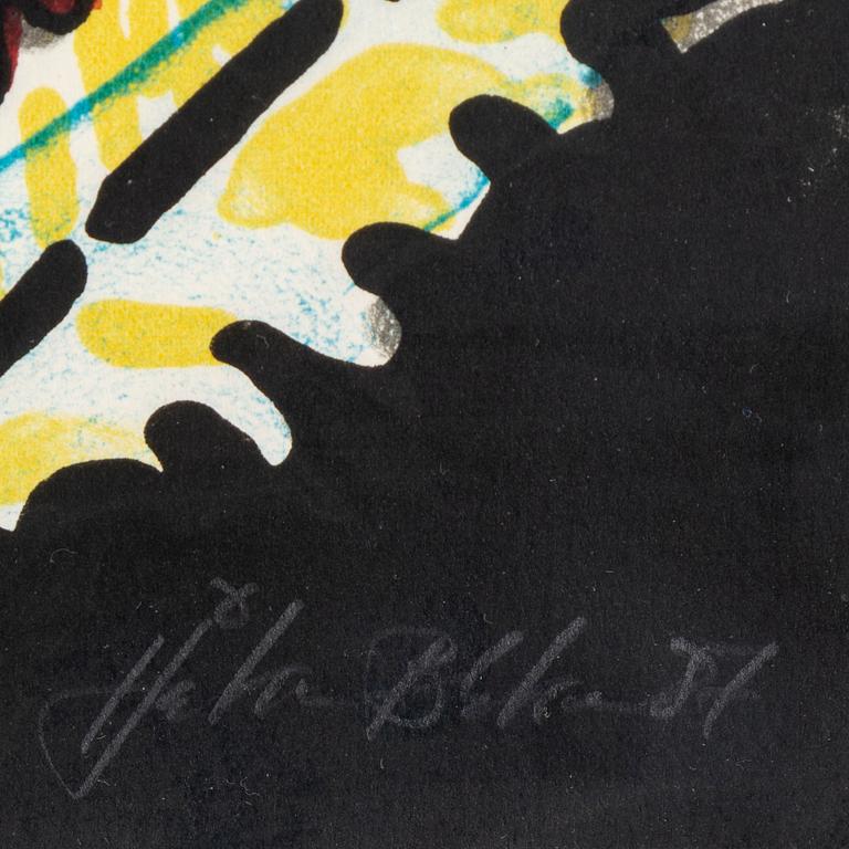 HÅKON BLEKE; lithograph in color, signed and dated -87.