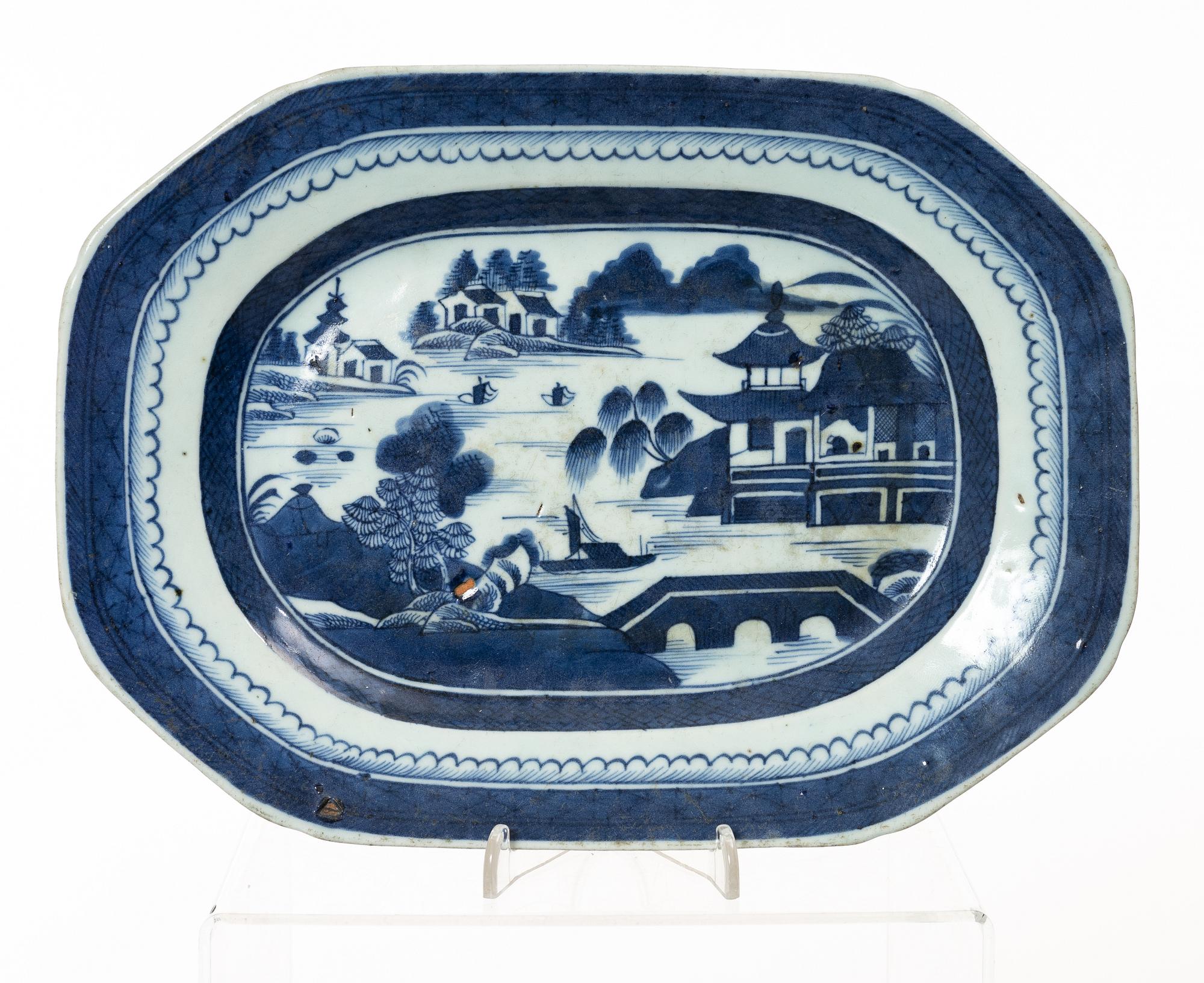 Parti kompaniporslin, 8 delar, Qingdynastin, Kina, 1700/1800-tal.