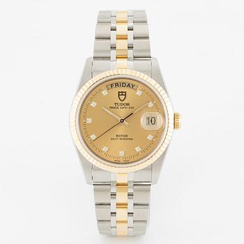 Tudor, Prince, Date-Day, "Diamond Dial", armbandsur, 36 mm.