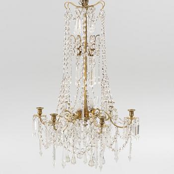 A chandelier, late 19th century.