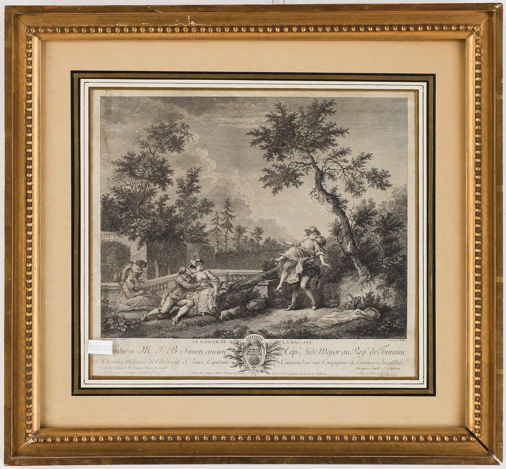 PARTI GRAVYRER. 3 st. Bl a De Monchy. 1700/1800-tal.
