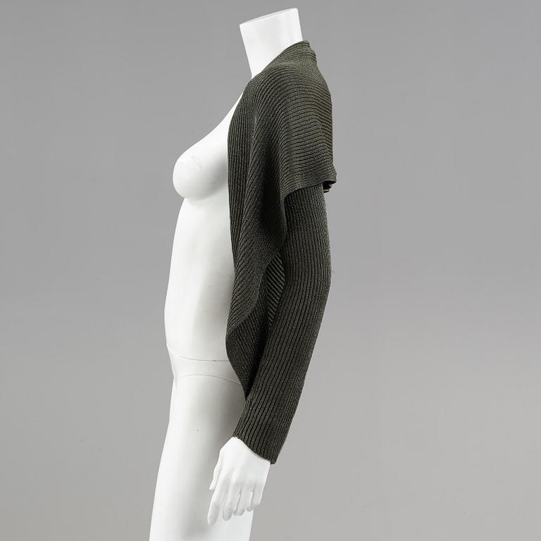 Two cardigans and a silkblouse by Ralph Lauren.