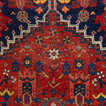 An antique runner, probably Karadja, circa 360 x 98 cm.