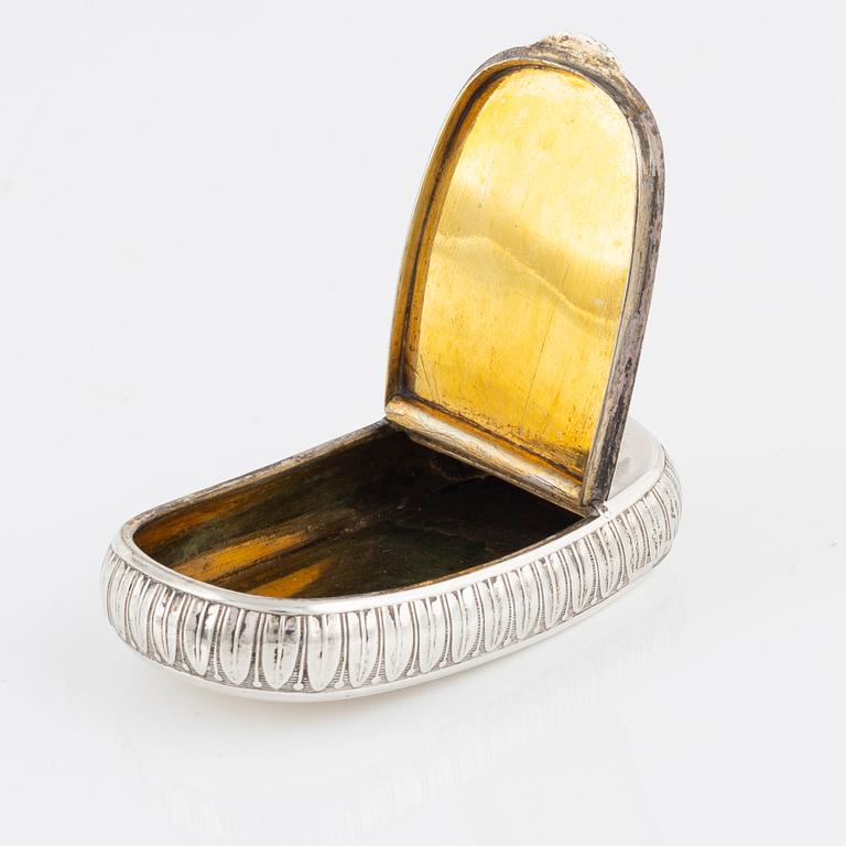 A Parcel-Gilt Silver Snuff Box, 1836, probably Hörring, Denmark.