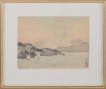 FÄRGTRÄSNITT, 2 st, Japan, 1900-tal.
