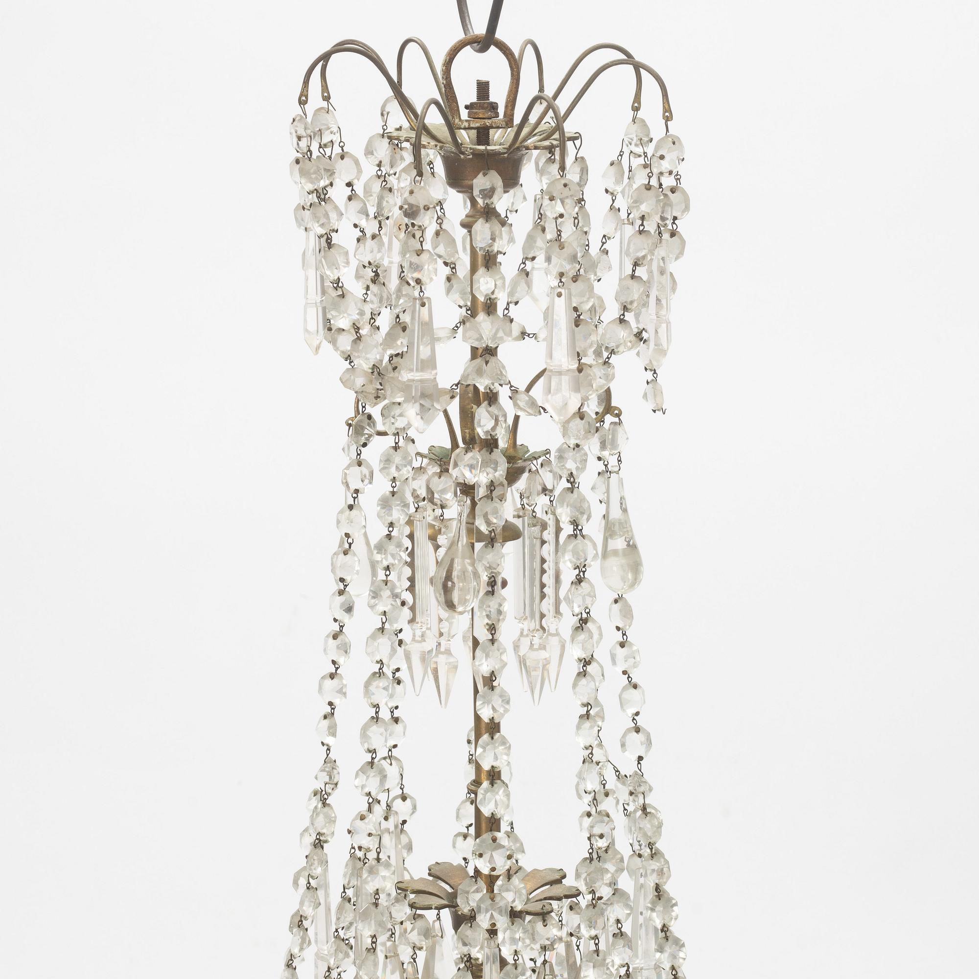 A chandelier, late 19th Century.
