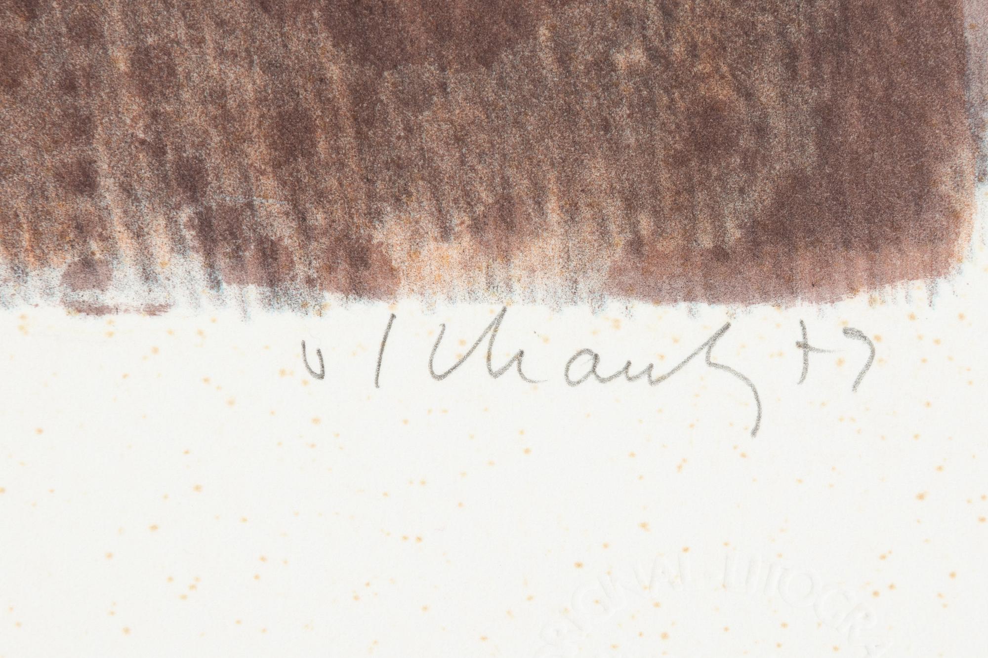 Philip von Schantz, färglitografi, 1979, signerad 119/140.