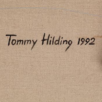 TOMMY HILDING, oil on canvas, signed and dated 1992 on verso.