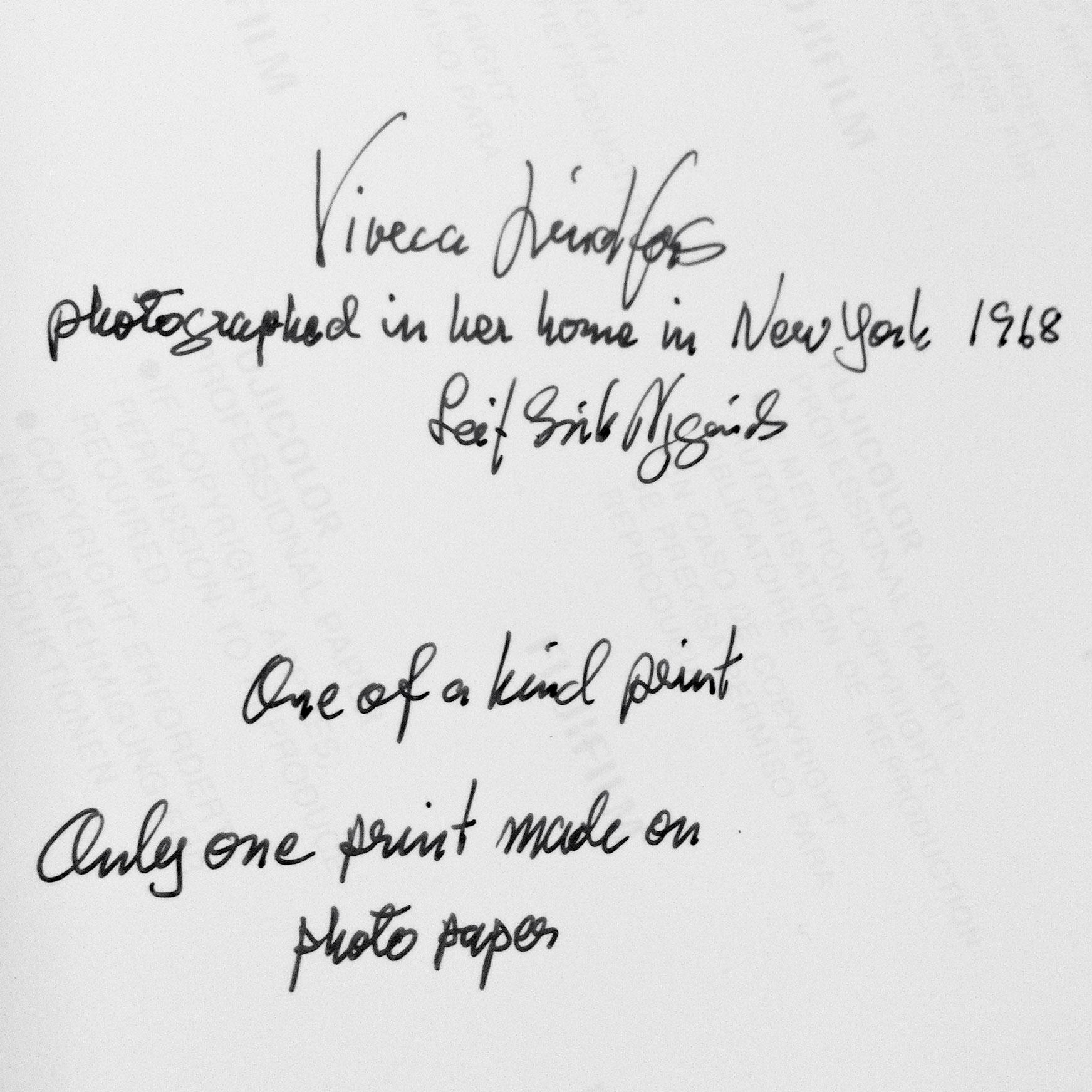 LEIF-ERIK NYGÅRDS, fotografi, one of a kind print, "Vivica Lindfors", signerad a tergo.