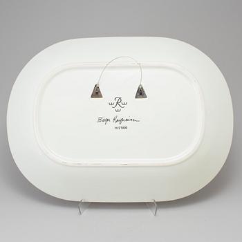 BIRGER KAIPIAINEN, platter, stone ware, Rörstrand, signed and numbered. Second half of 20th century.