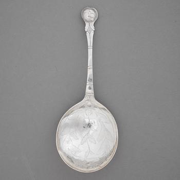 SUPSKED, silver, Lars Löfgren, verksam 1797-1853 i Hudiksvall. Vikt ca 16 gram.