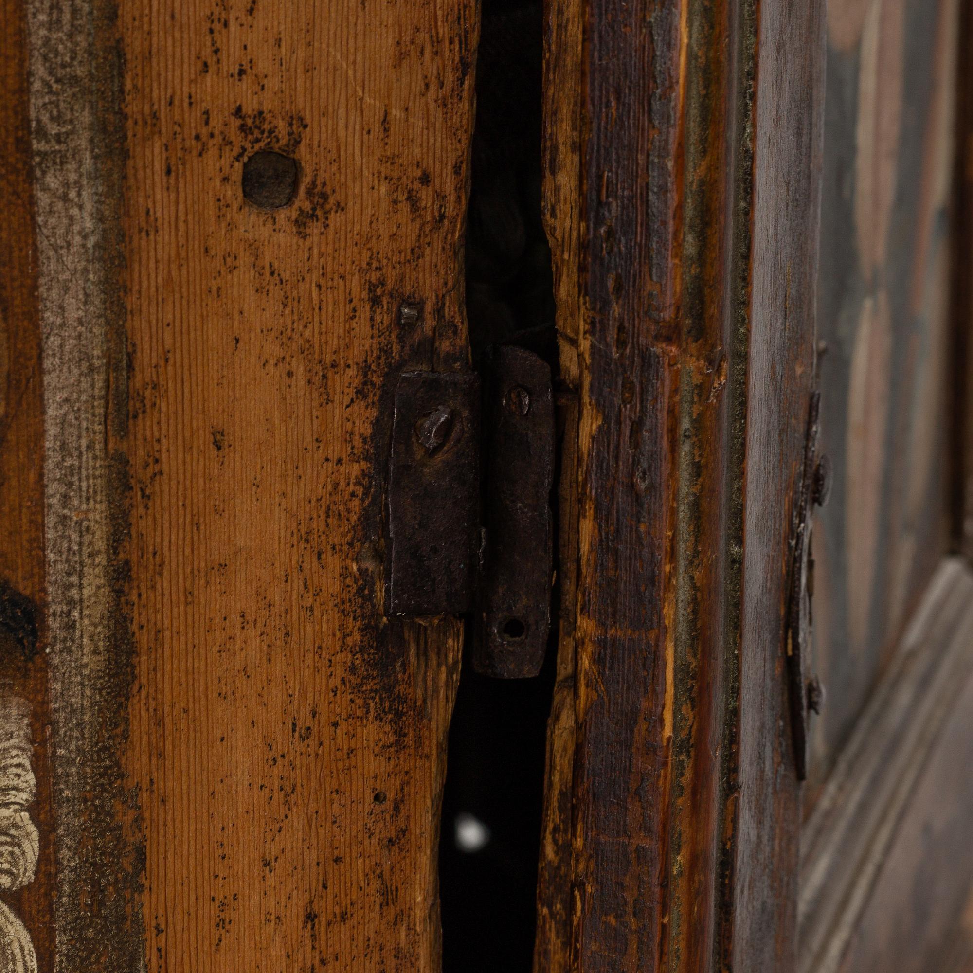 HÖRNSKÅP, allmoge, Dalarna, 1799.