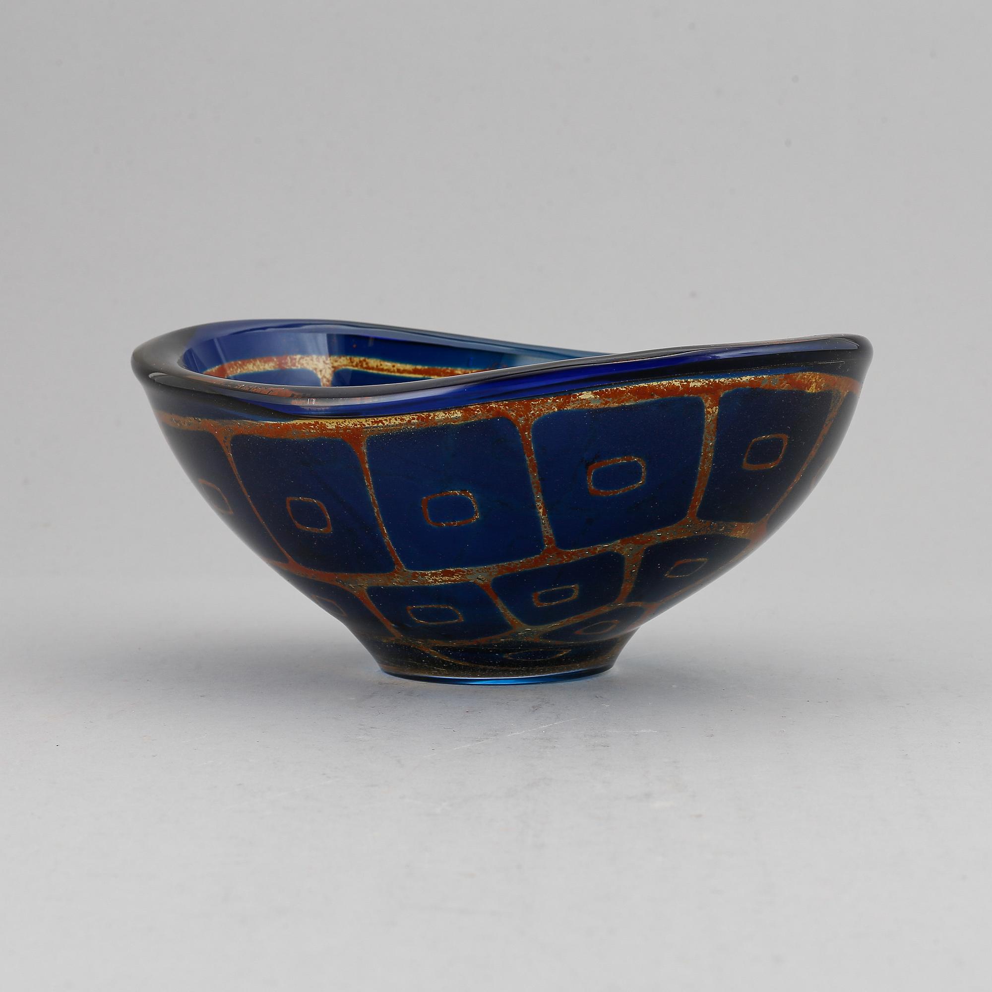 Sven Palmqvist, a Ravenna glass bowl, Orrefors, Sweden 1966.