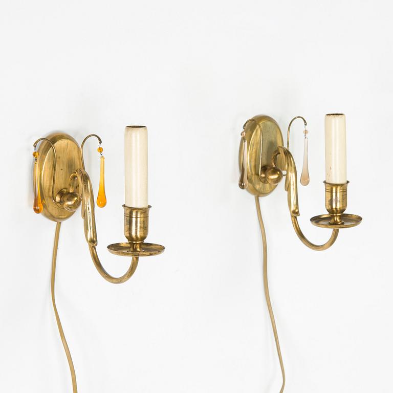 Paavo Tynell, a pair of 1930s wall lights '7253' for Taito.