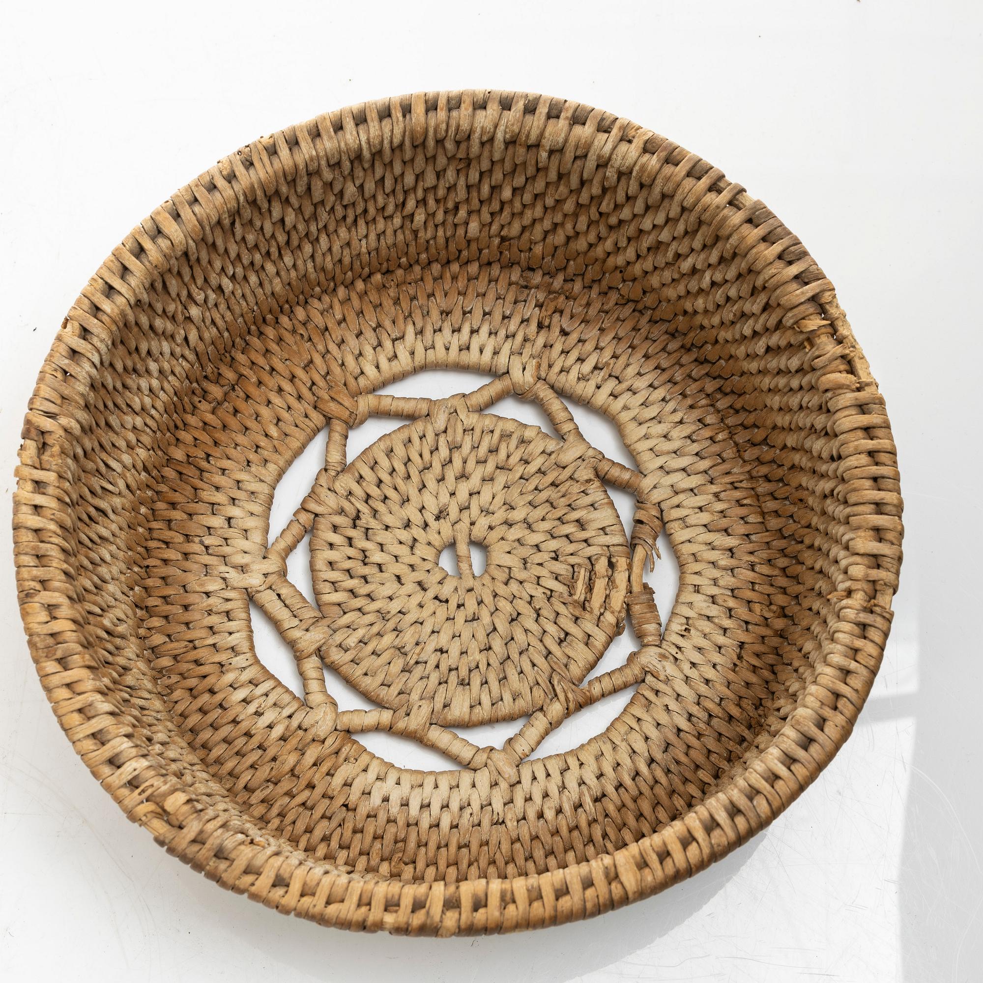 Root baskets, 3 pcs, folk art, 19th century.