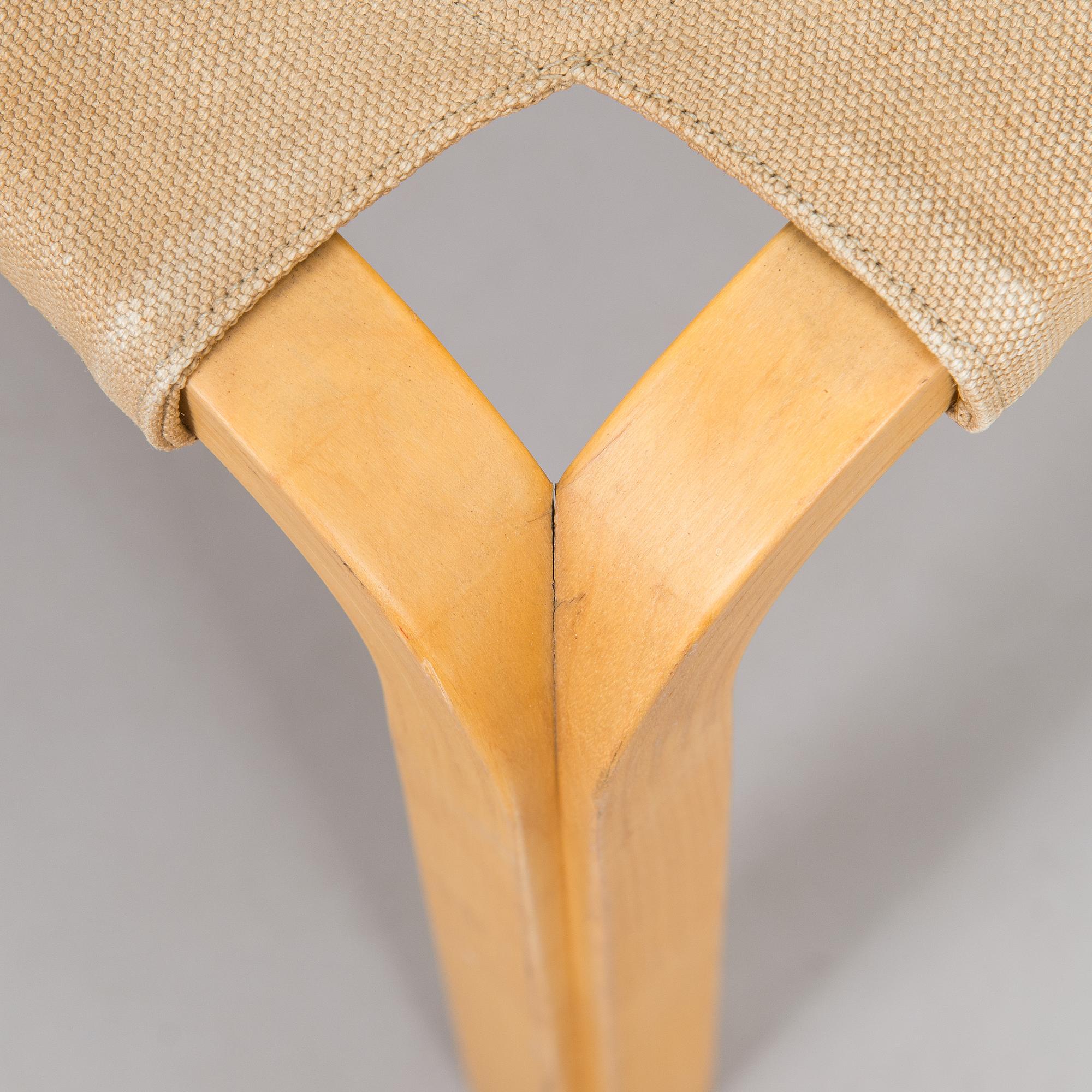 Alvar Aalto, A 1960s stool, model Y61, Artek, Finland.