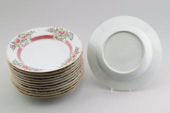 SOPPTALLRIKAR, 12 st, porslin, sannolikt Samson, Frankrike.