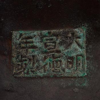 RÖKELSEKAR, brons. Qingdynastin (1644-1912).