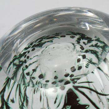 VAS, glas, "Fiskgraal", Edward Hald, Orrefors, signerad.