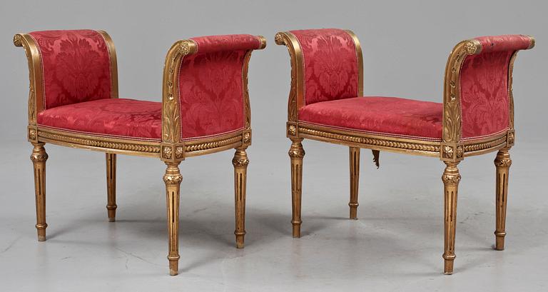 SALONGSMÖBEL, 10 delar, Louis XVI-stil, 1900-tal.