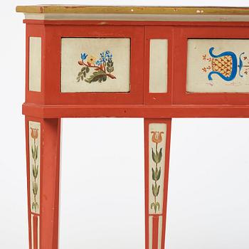 Carl Malmsten, a coral lacquered sideboard, Sweden post 1926, probably by David Blomberg.