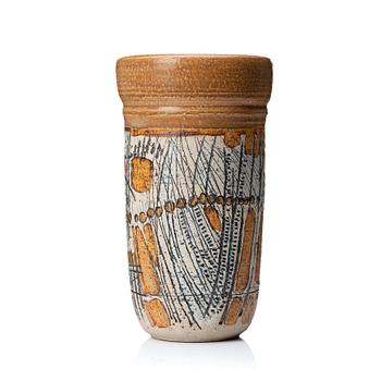 81. Lisa Larson, a unique stoneware vase, Gustavsberg studio, Sweden 1950s.