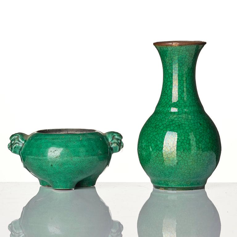 A group of four monochromes, Qing dynasty, 18/19th century.