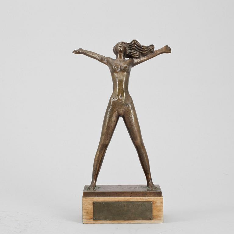 SKULPTUR, brons, Stig Blomberg, sign SB. Ystad Brons.