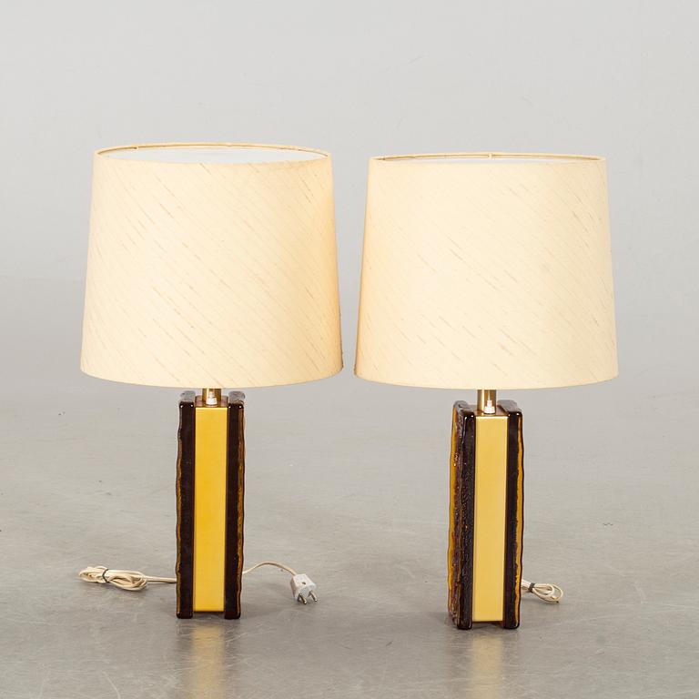 A PAIR OF TABLE LAMPS, Nafa, 1970's.