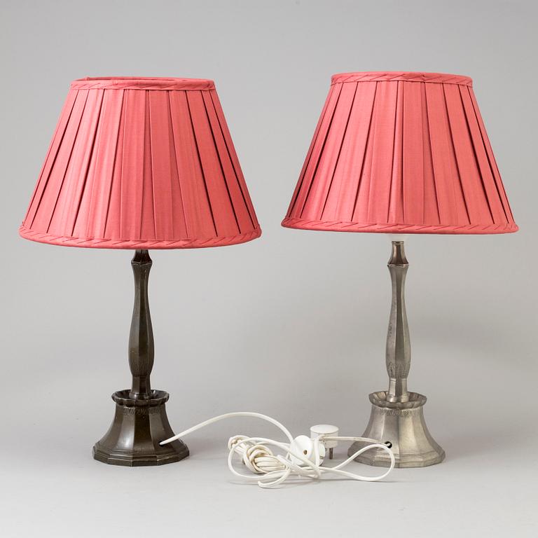 2 table lamps by Just Andersen, Denmark 1920´/30´s.