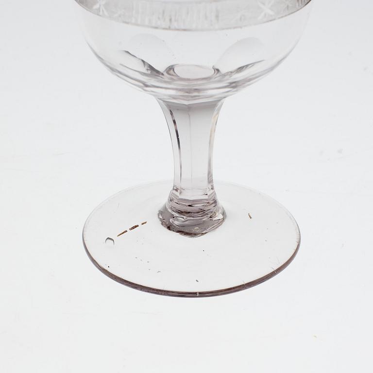 TWO WINE GLASSES, 18th/19th century.