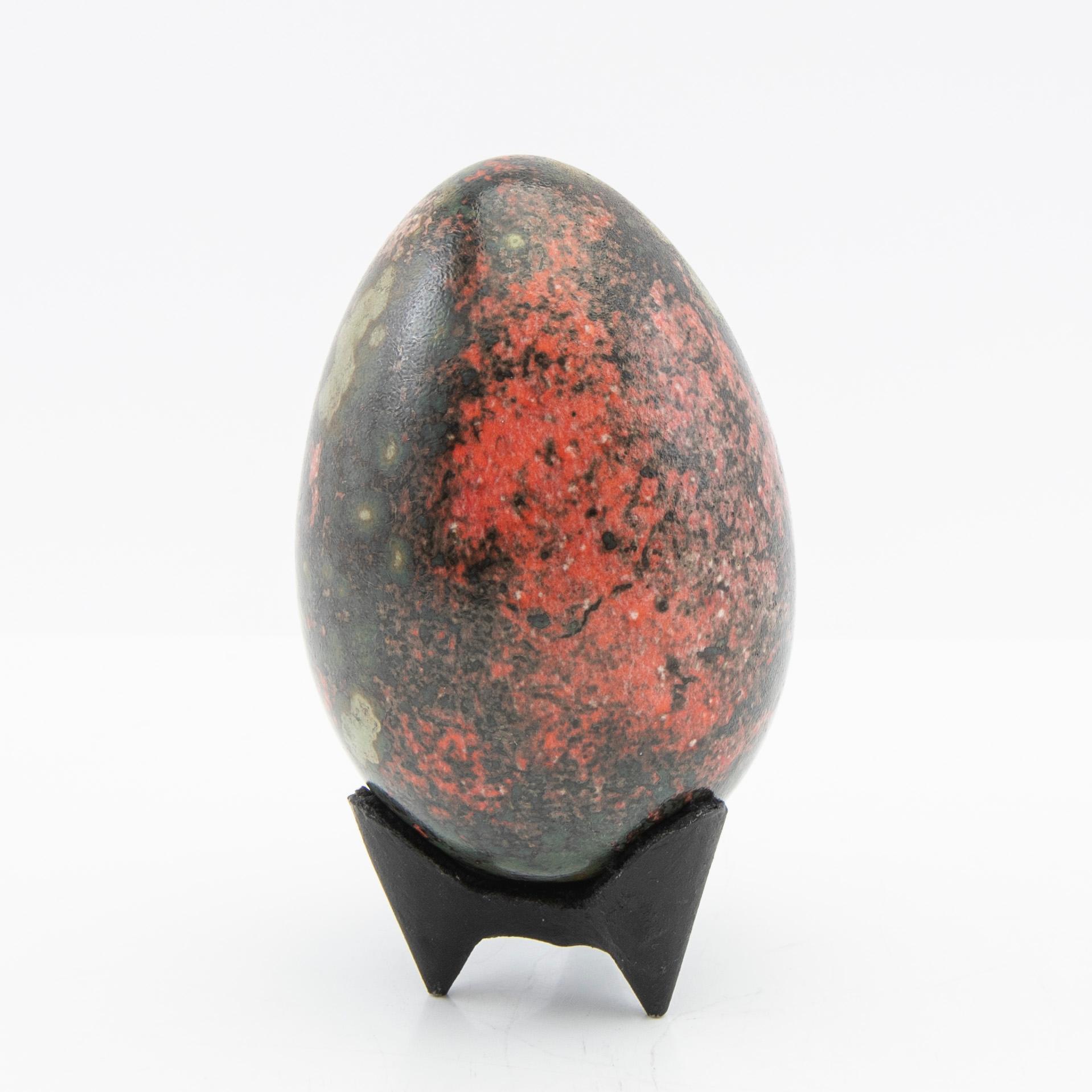 Hans Hedberg, skulptur, fajans, ägg, Biot, Frankrike.