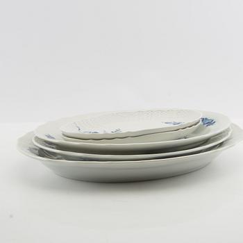 Service approximately 140 pieces "Blue Flower" Royal Copenhagen Denmark 20th century porcelain.