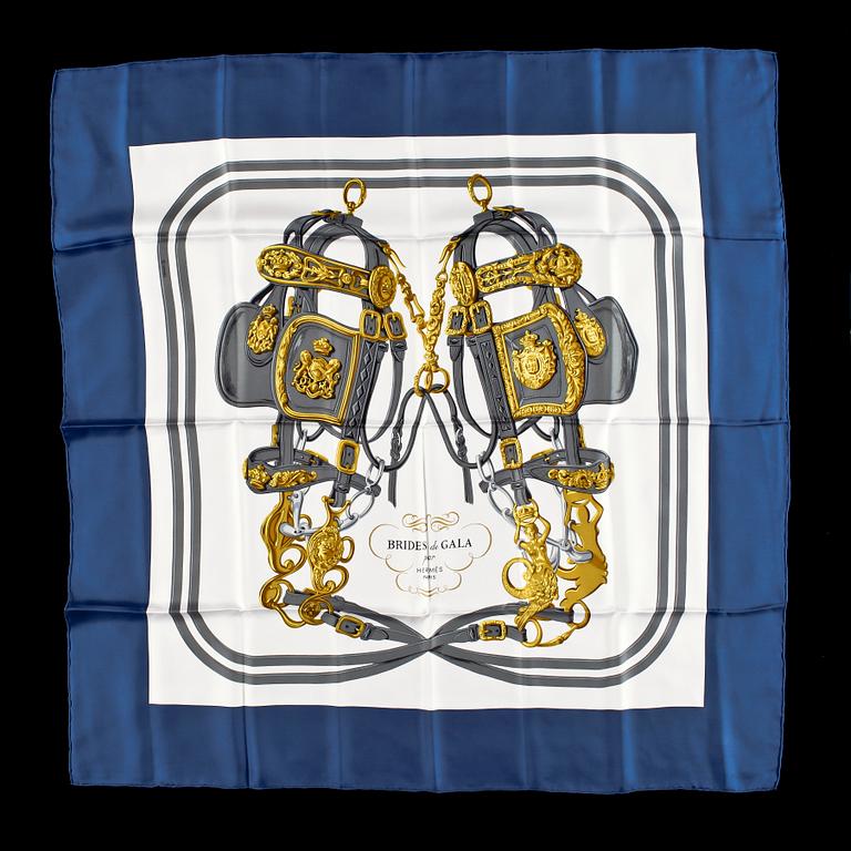 A silk scarf by Hermès, " Brides de gala".
