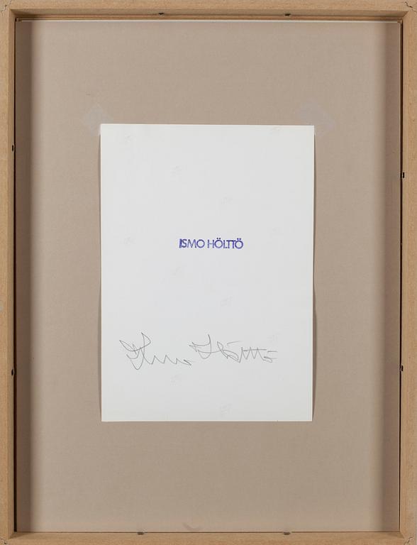 ISMO HÖLTTÖ, fotografi, silvergelatin, signerad och a tergo stämplad, konstnärens kopia 1966. Vintage.