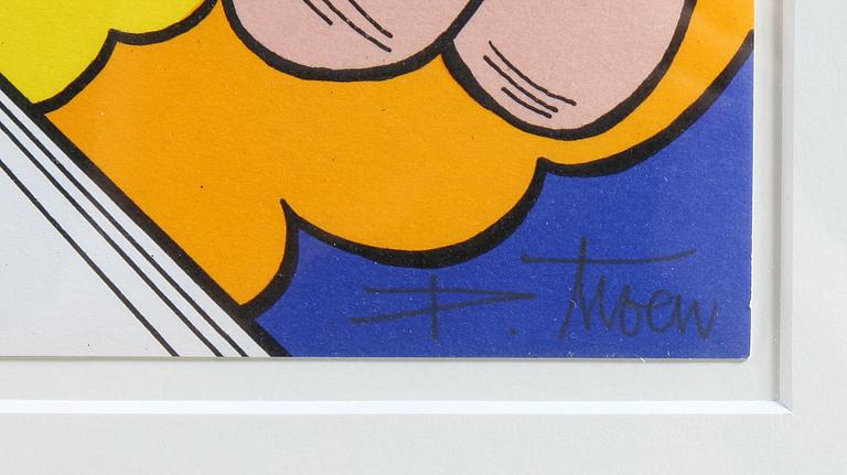 PETTER THOEN, färglitografi, sign o numr 208/230.