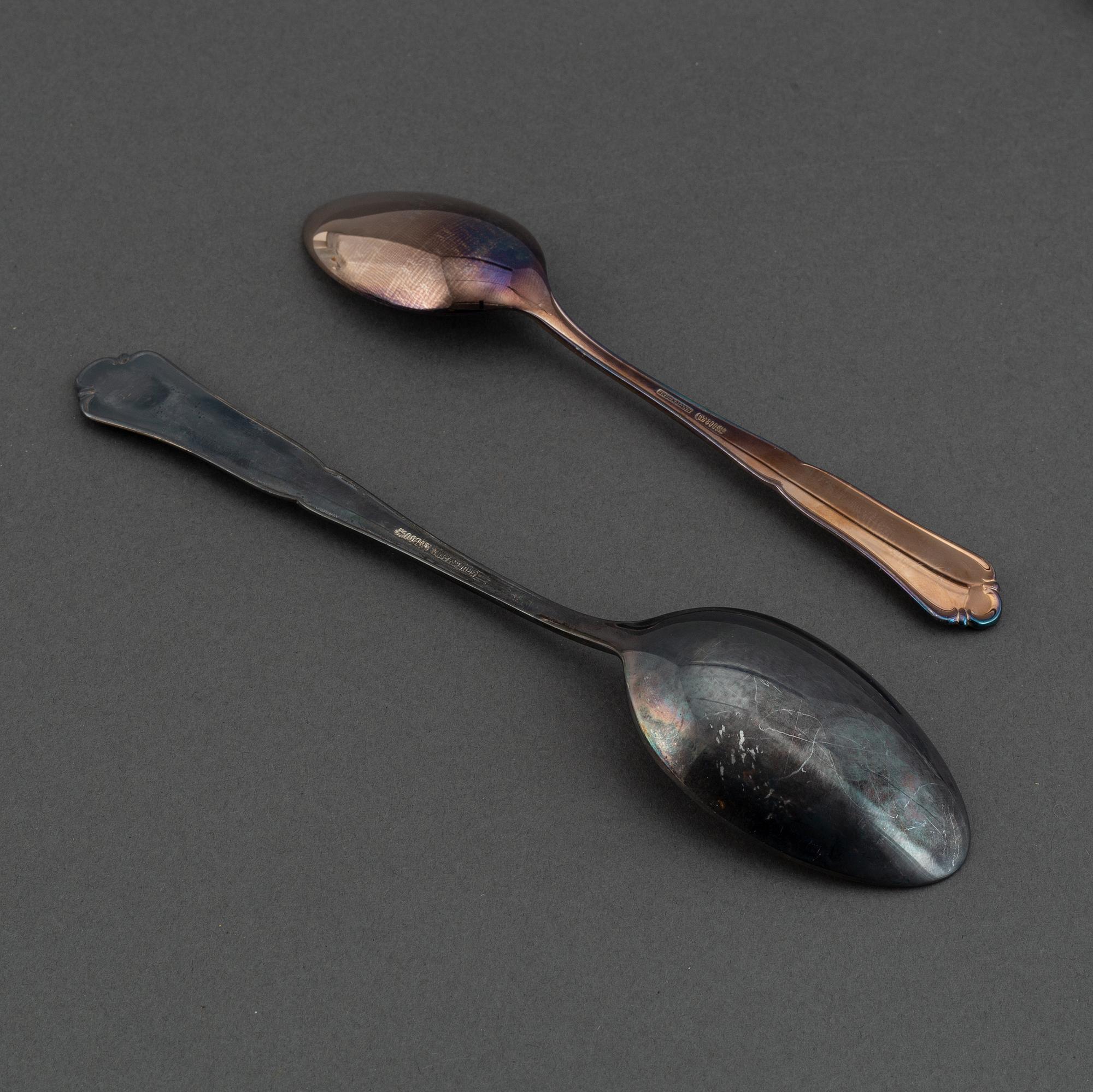 A german silver cutlery service, silver 800, including Bruckmann (68+ 24 pieces).