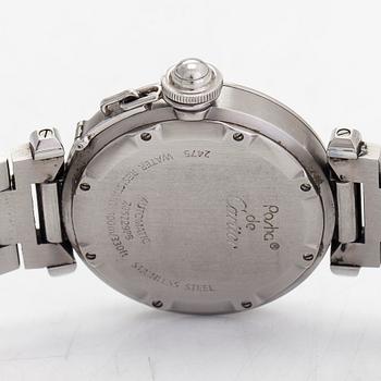 Cartier, Pasha, wristwatch, 35.5 mm.