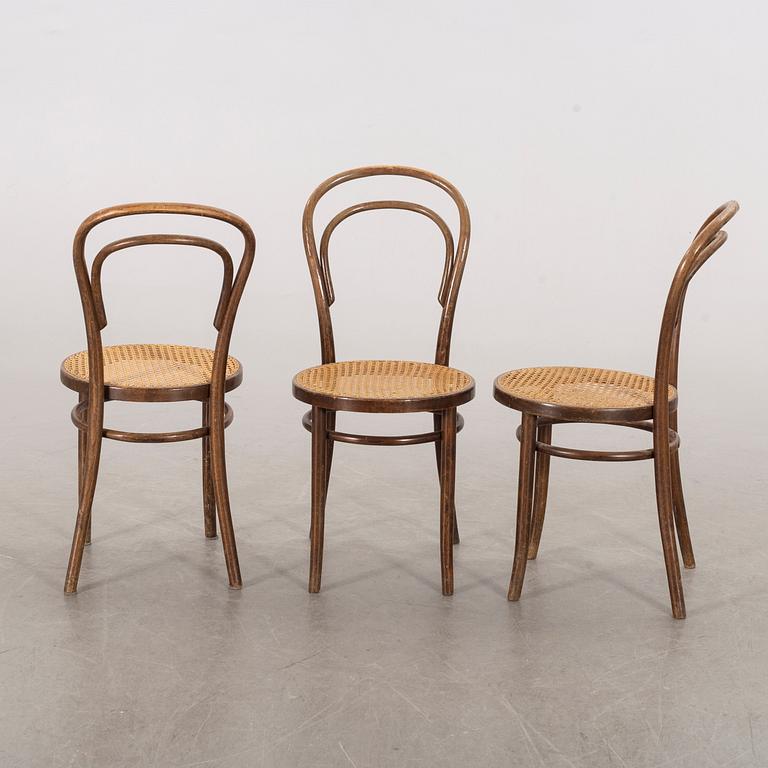 6 CHAIRS, Thonet-style, second half of the 20th century.