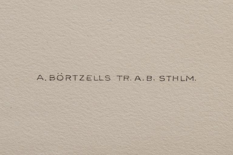 LITOGRAFIER, 41 st, ur "Svenska fåglar", Bror Hallberg, Magnus och Wilhelm von Wright, 1900-talets första hälft.