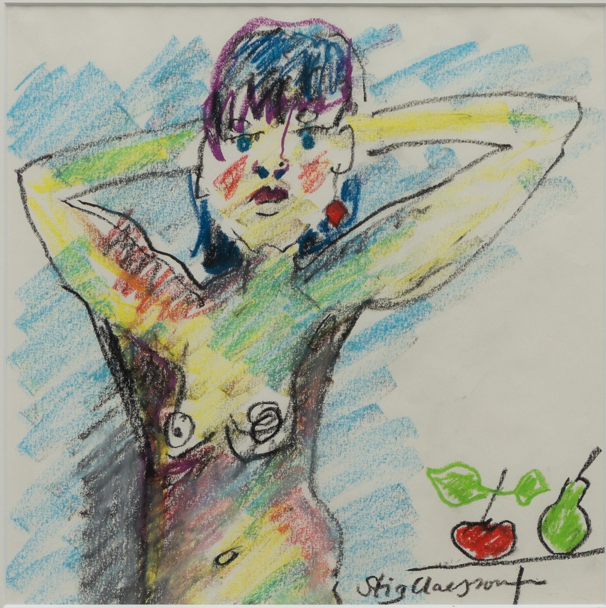 Stig "Slas" Claesson, Model study with still life.