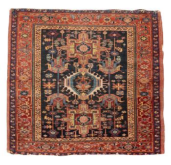 293. A rug, semi-antique Karadja, ca 137-139,5 x 148-150 cm.