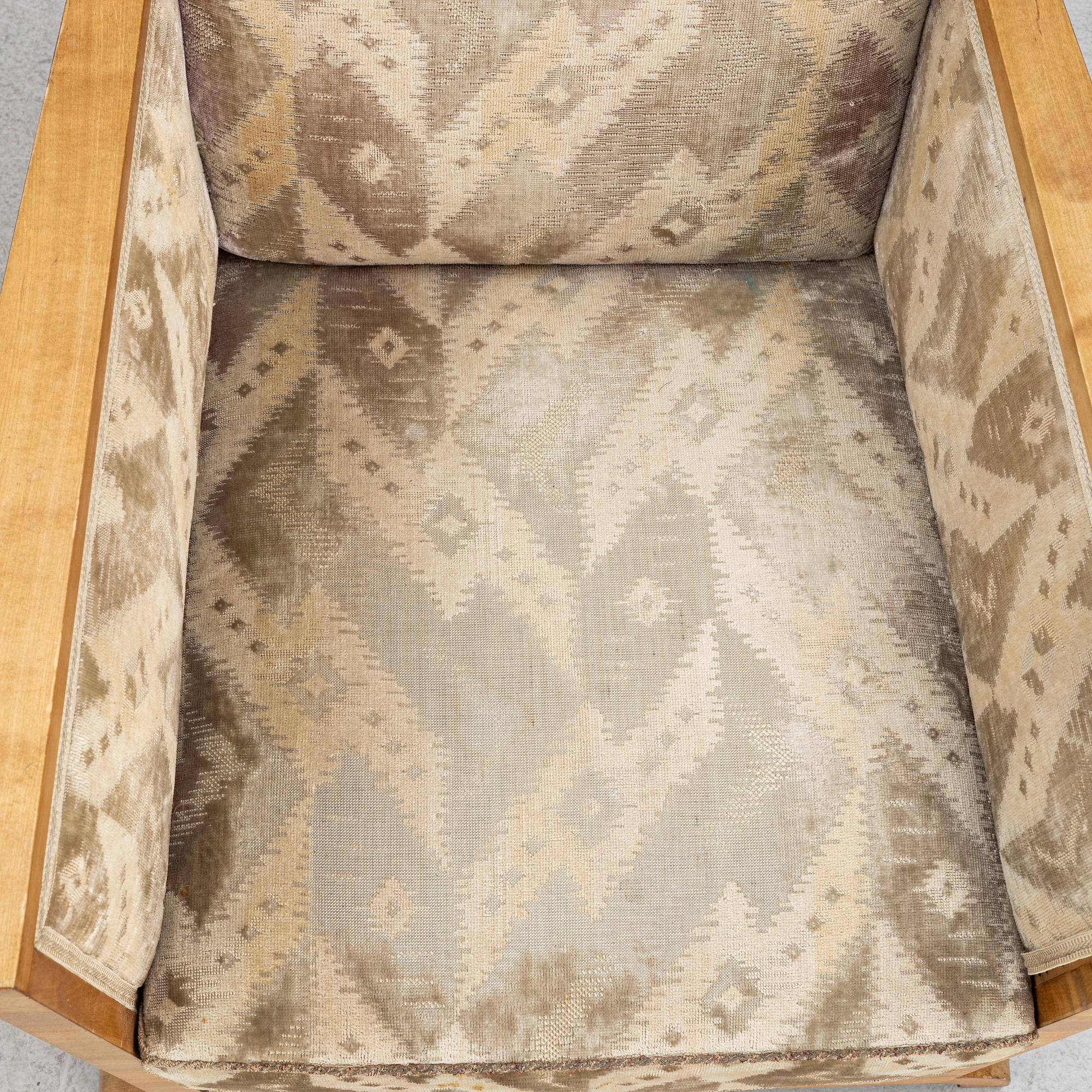 Swedish Grace, a pair of upholstered easy chairs, 1930s.