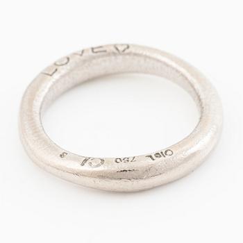 Ole Lynggaard, Charlotte Lynggaard, ring "Love nr 3", 18K vitguld.