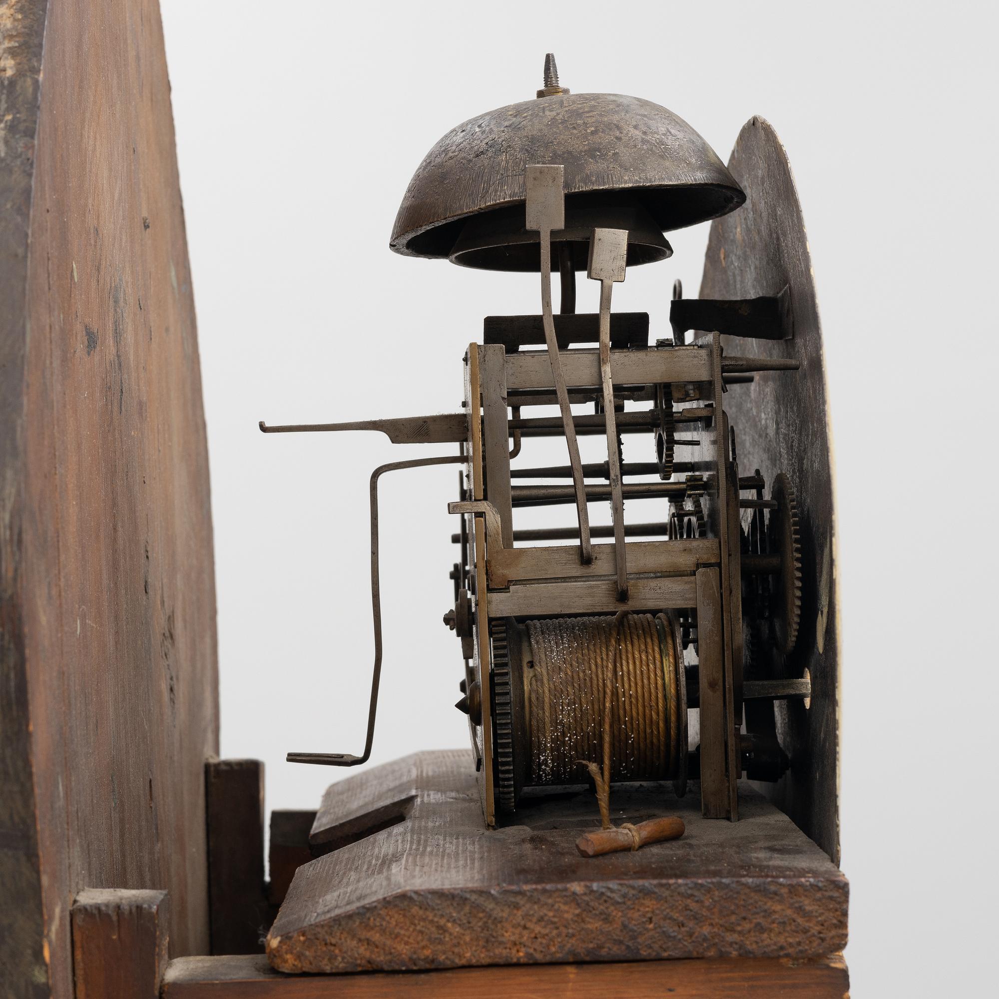 A long-case clock, 19th Century. Stamped with Prince Eugen's emblem.