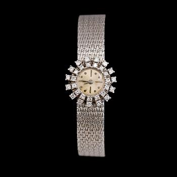 ARMBANDSUR, 14 k vitguld, briljantslipade diamanter. Vikt ca 30,2 g.
