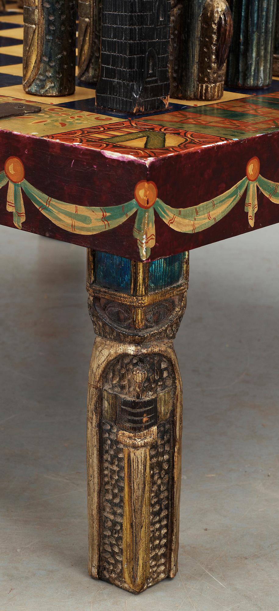 SCHACKBORD, trä, sent 1900-tal.